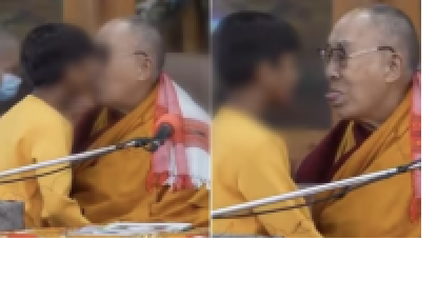 Dalai Lama se disculpa después de pedirle a un niño que le «chupe» la lengua